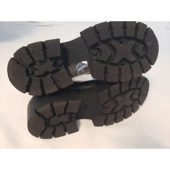 NEW H&M Chelsea Boots Womens Size 8.5 Black Lug Sole Chunky Platform Pull On - Picture 6 of 10